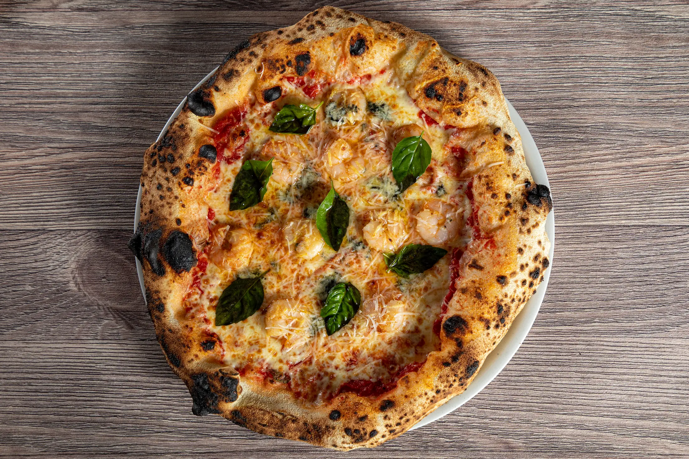 image de pizzas Gamberetto vendida en mafariello pizze